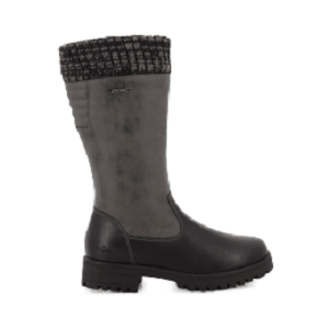 Black Pierre Cardin women's Callie boots with sleek leather design and pointed toe, stylish and comfortable for everyday wear.