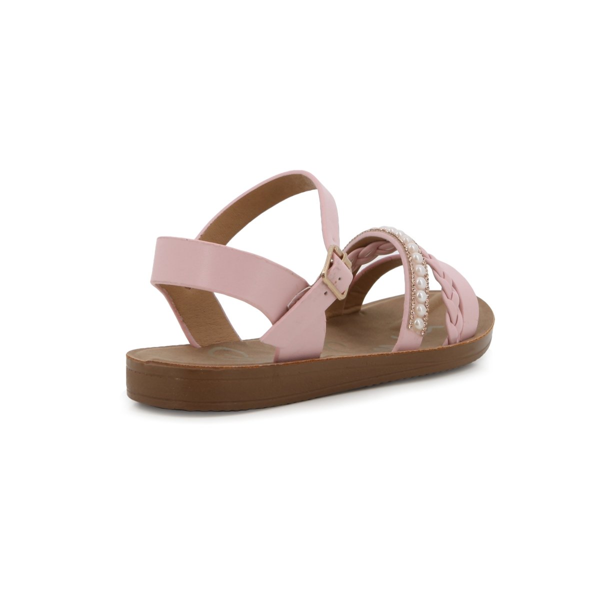 Pink Pierre Cardin Kids Amara sandals with open toes and adjustable straps, designed for comfortable children's footwear.