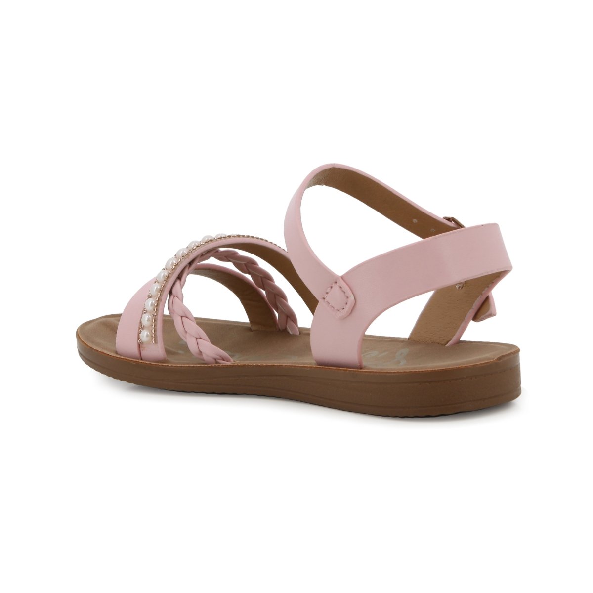 Pink Pierre Cardin Kids Amara sandals with open toes and adjustable straps, designed for comfortable children's footwear.