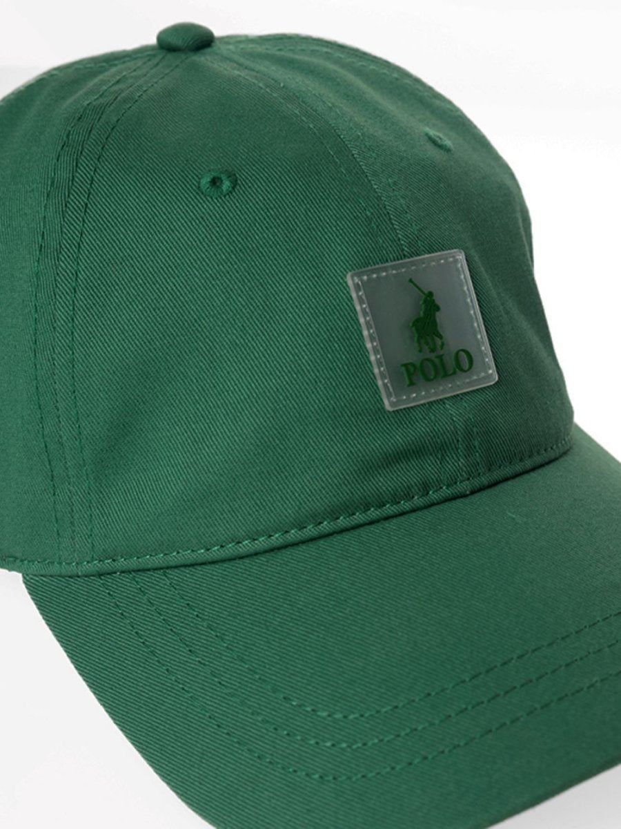 Polo 6 Panel Badge Peak Green - Shazem - MENS HEADWEAR - POLO