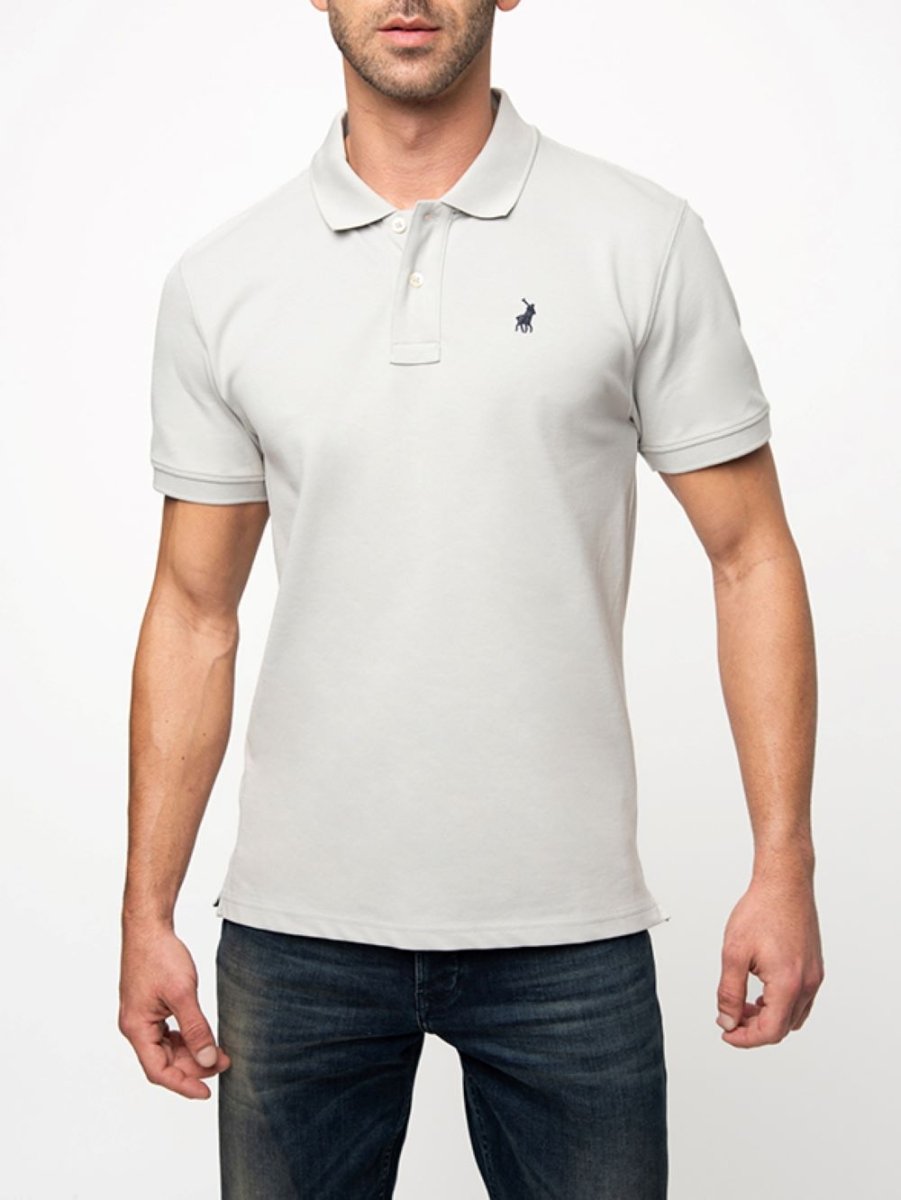 Polo Carter Essential Pique Golfer Grey - Shazem - MENS GOLFER - POLO