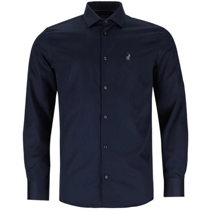 Polo Custom Fit Greig Shirt Dark Navy - Shazem - MENS SHIRTS - POLO