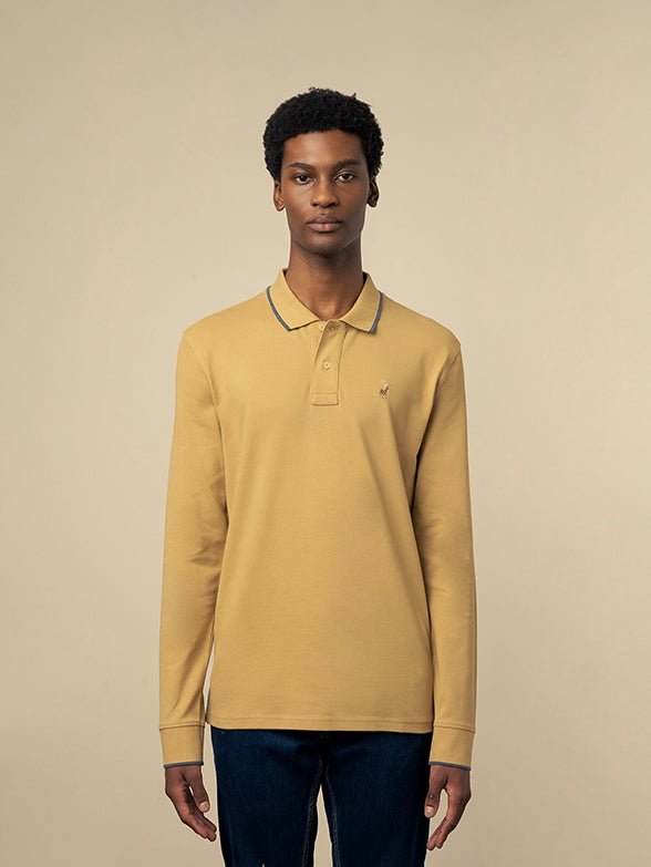 Polo Essential Pique Ls Golfer Stone - Shazem - MENS GOLFER - POLO