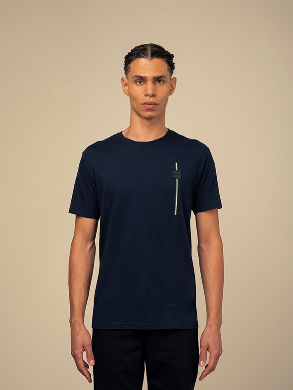 Polo Logo Printed Pocket Tee Navy - Shazem - MENS T - SHIRTS - POLO