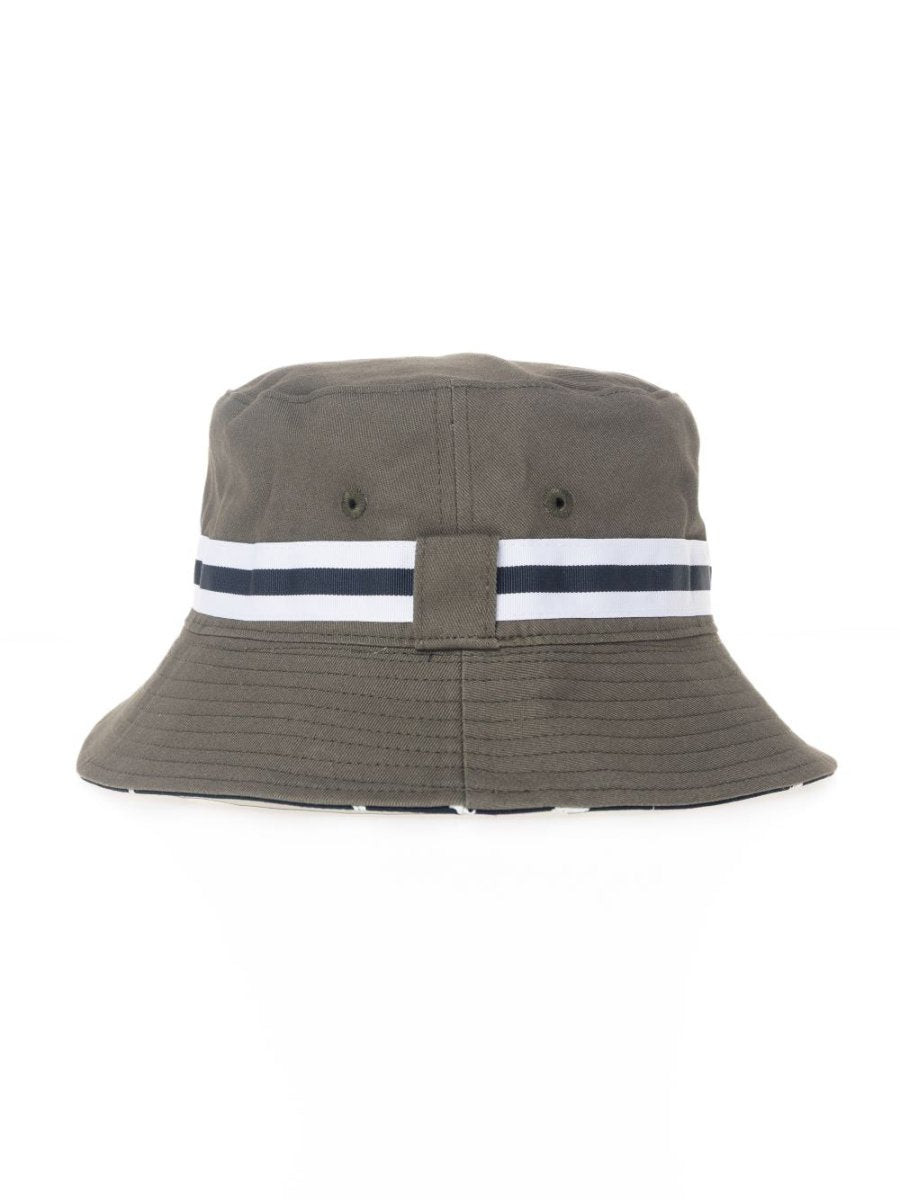 Polo Monogram Reversible Bucket Hat Olive/Navy - Shazem - MENS HEADWEAR - POLO