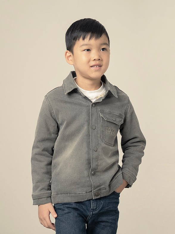 Polo Mpho Denim Shacket Grey - Shazem - KIDS JACKETS - POLO
