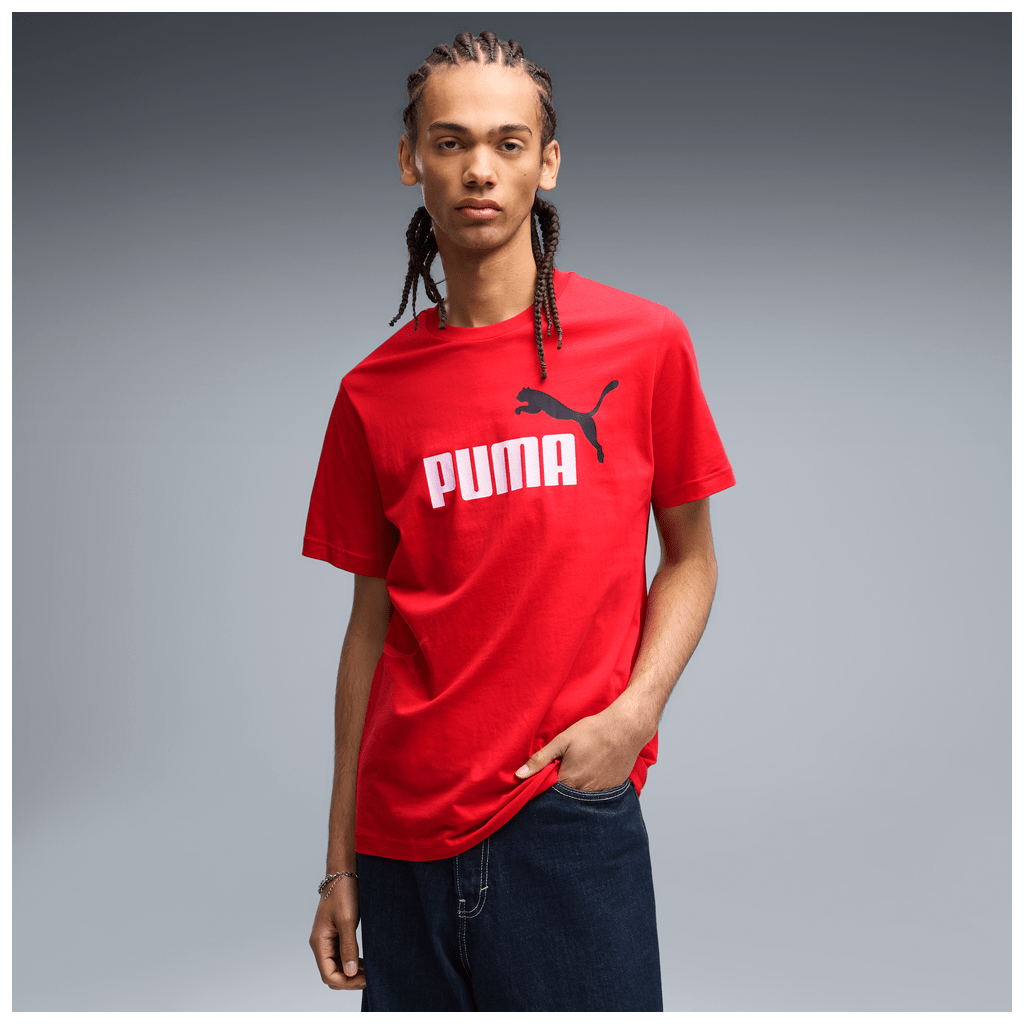 Puma Ess 2 Colour No.1 Logo Tee Red - Shazem - MENS T-SHIRTS - PUMA