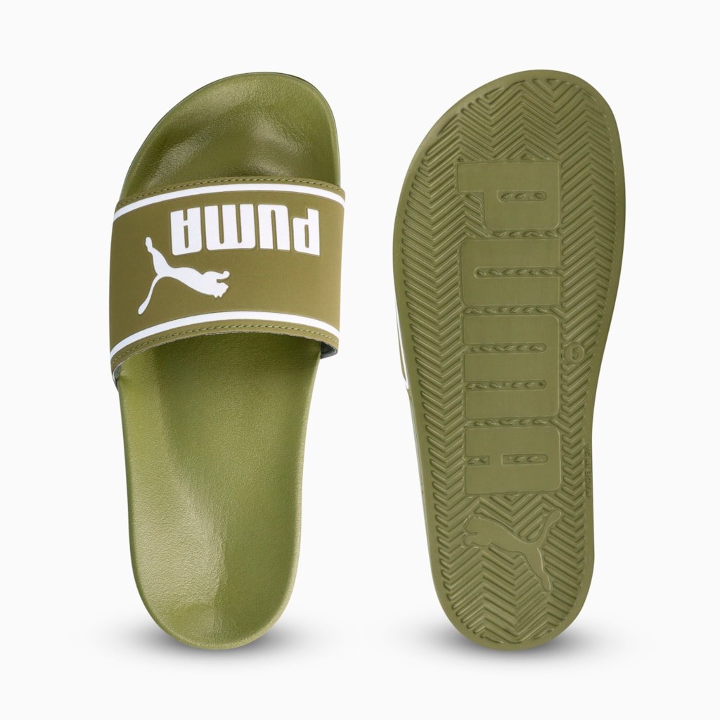 Puma Poolcat Slide Focus Olive-White - Shazem - MENS SANDALS - PUMA