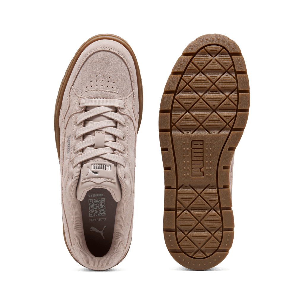 Puma Women's Karmen Idol II Suede Sneakers in Rose Latte, featuring a stylish design and soft suede material.