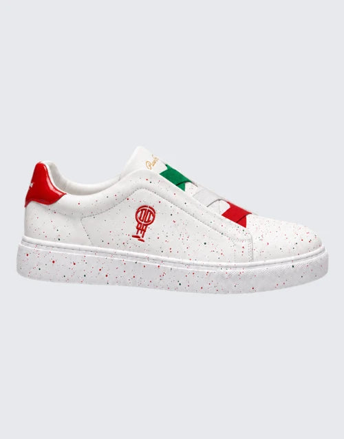 Pure Premium Borchi men's sneakers in white, side view