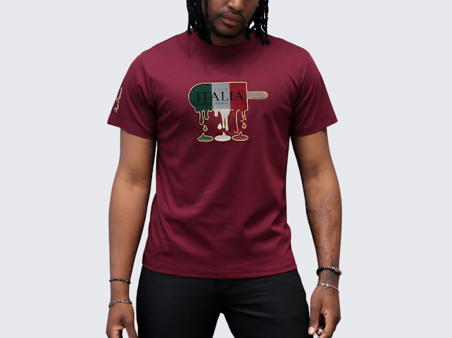 Pure Premium Ferreti Tee Burgandy - Shazem - MENS T - SHIRTS - PURE PREMIUM