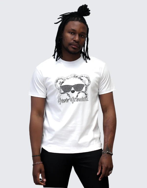 White Pure Premium Greco T-shirt for men, showcasing a classic fit and soft fabric on a plain background.