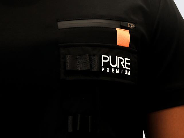 Pure Premium Sanguinetti Tee Black/Orange - Shazem - MENS T - SHIRTS - PURE PREMIUM