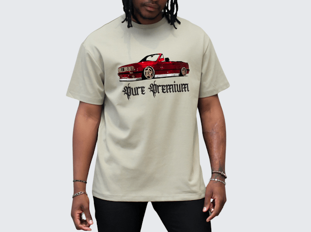 Pure Premium Stance Tee Putty - Shazem - MENS T - SHIRTS - PURE PREMIUM