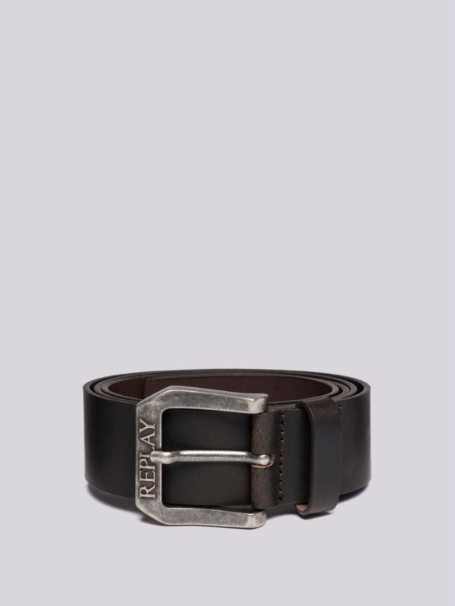 Replay Belt Dark Brown - AM2417 - Shazem - MENS BELTS - REPLAY