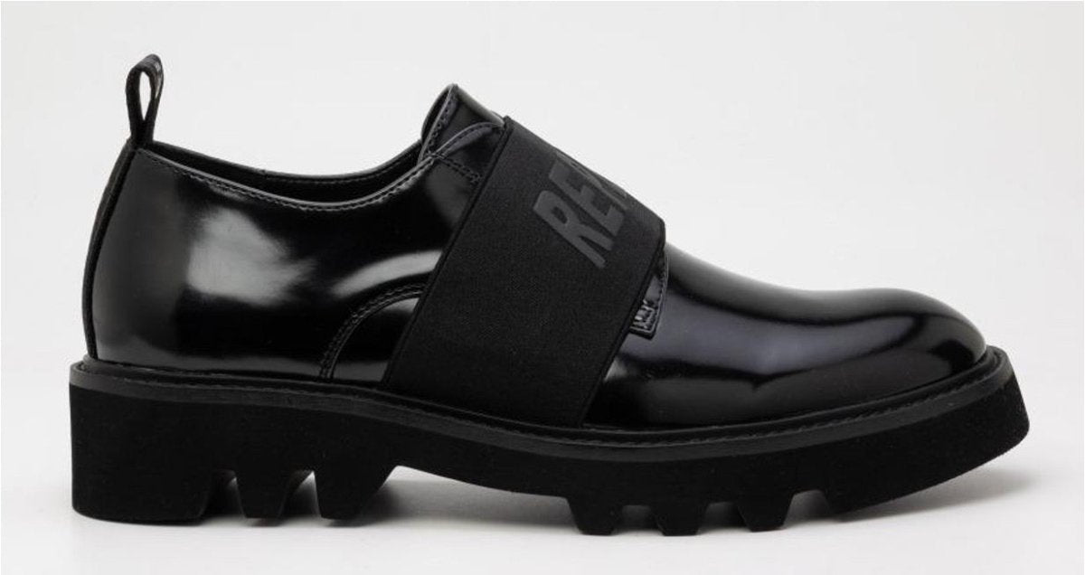 Replay Canver men's sneakers in black with a brushed finish, featuring a sleek design and casual style.