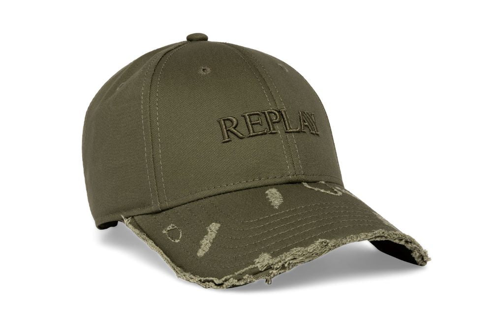 Replay Cap Khaki Green - Ax4161 - Shazem - UNISEX HEADWEAR - REPLAY
