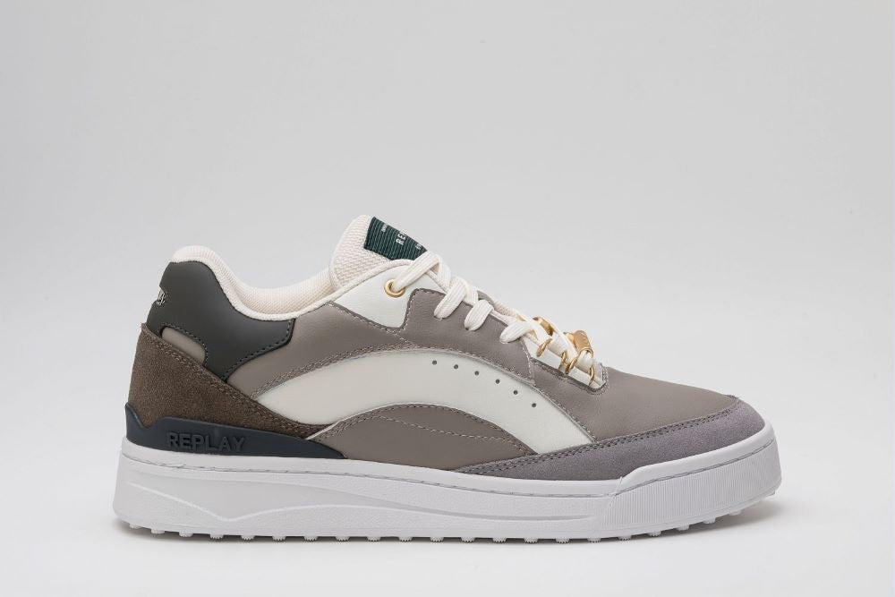 Replay Cross Hardware Light Tofu Grey - Shazem - MENS SNEAKERS - REPLAY