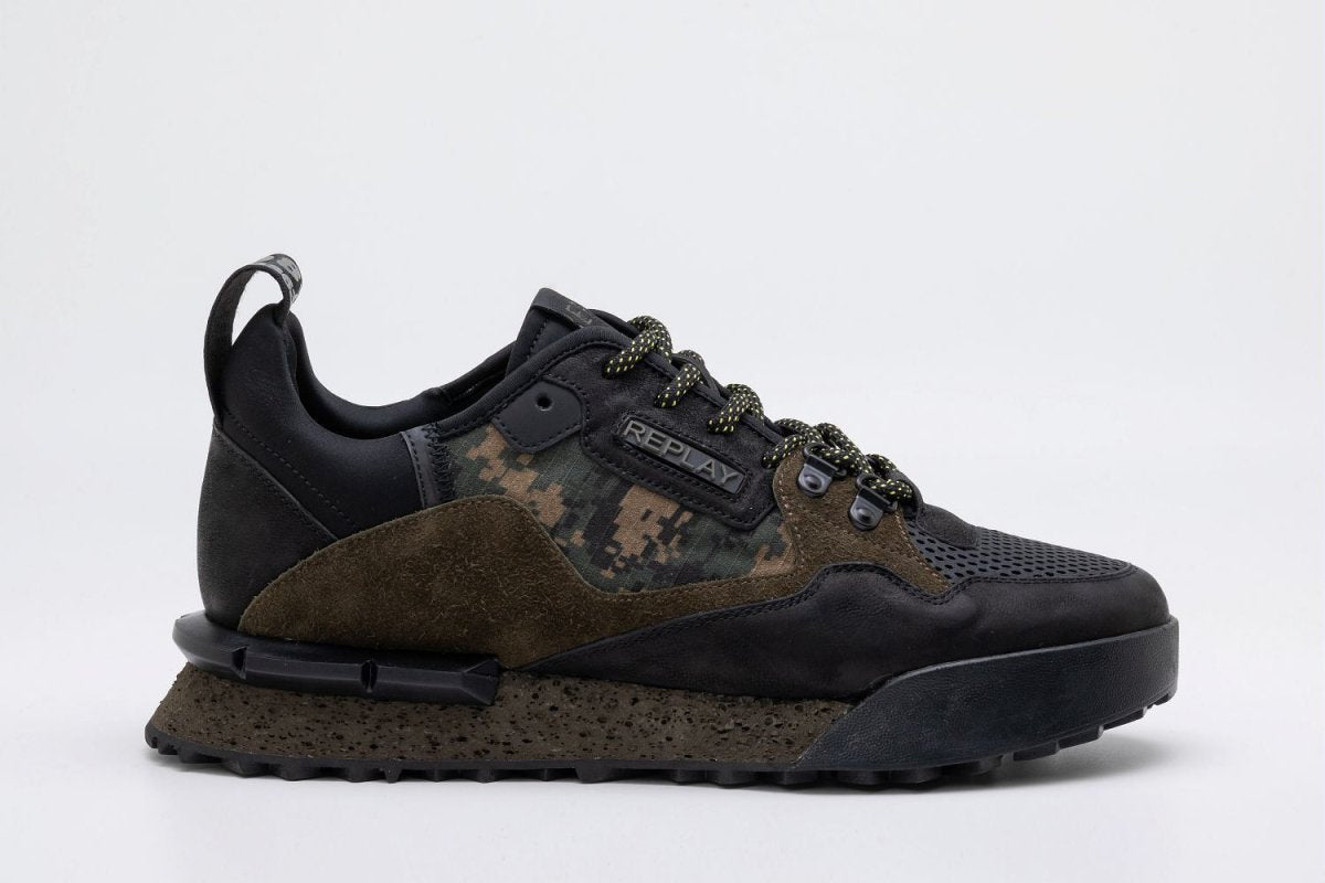 Replay Field Speed Camo Black/Military Green - Shazem - MENS SNEAKERS - REPLAY