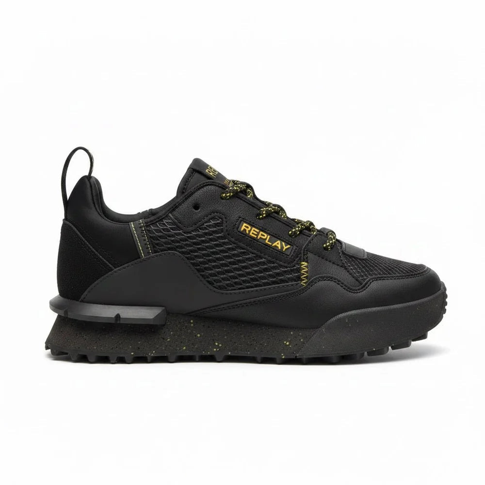 Replay Field Speed Grid 26 Black Yellow - Shazem - MENS SNEAKERS - REPLAY
