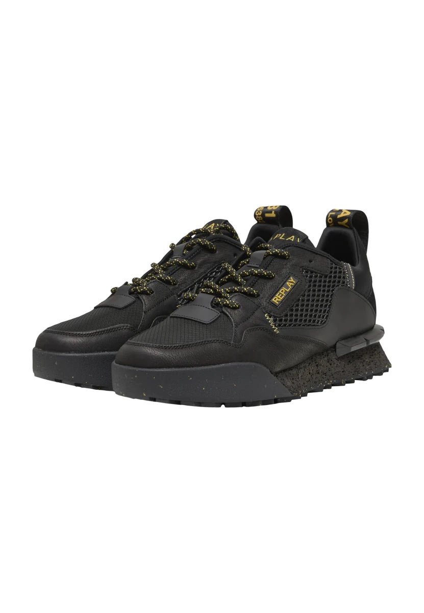 Replay Field Speed Grid 26 Black Yellow - Shazem - MENS SNEAKERS - REPLAY