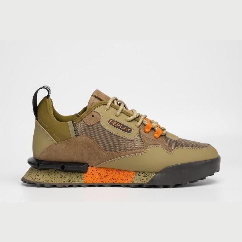 Replay Field Speed H SA Khaki/Orange - Shazem - MENS SNEAKERS - REPLAY