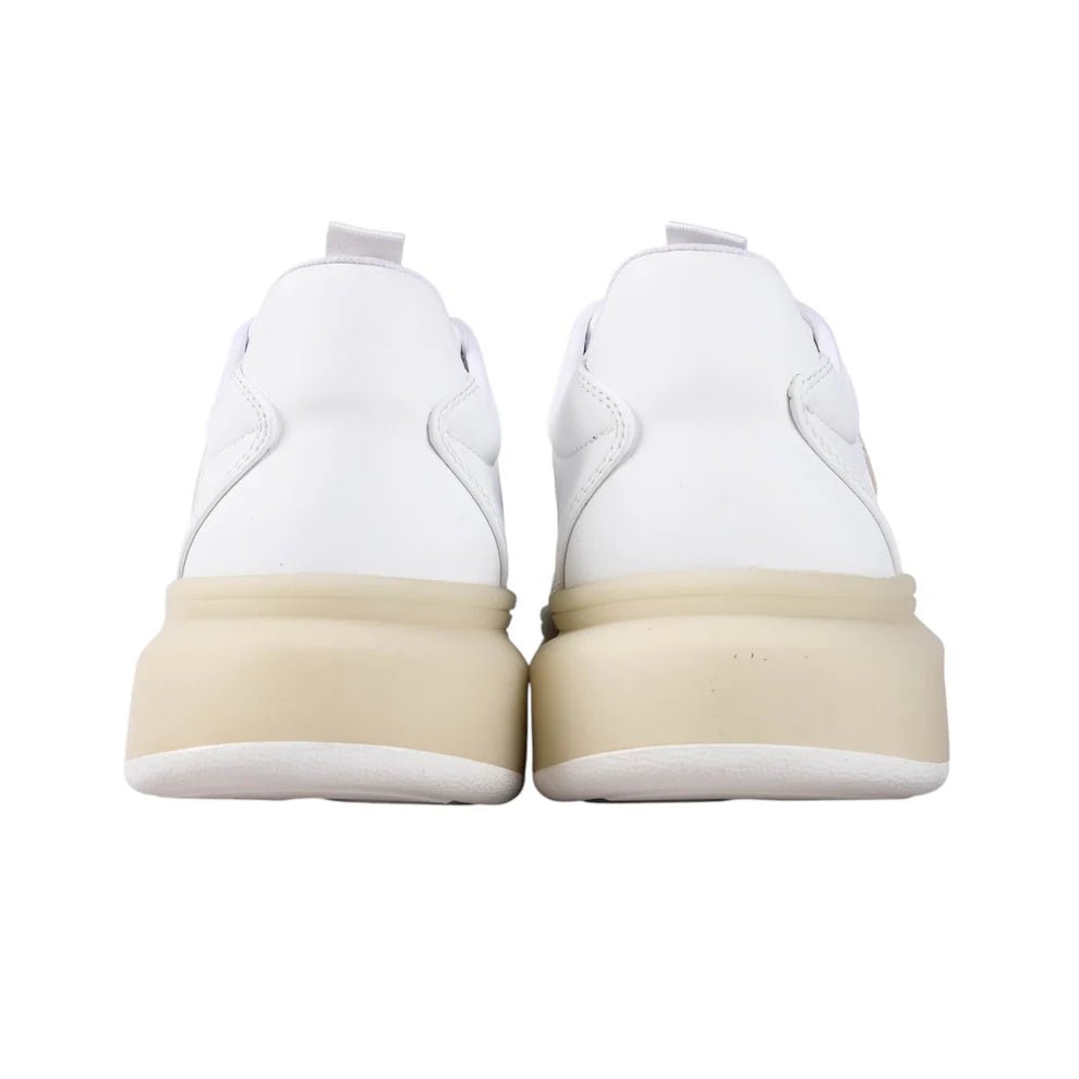Replay Glax Clear White men's sneakers with white leather and transparent accents, stylish and comfortable casual footwear.