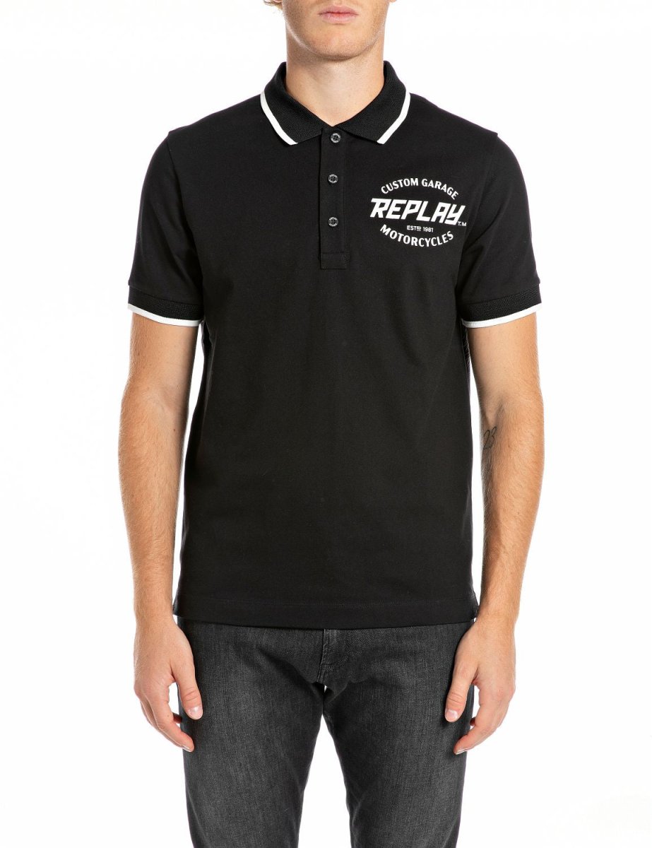 Replay Golfer Black - M6913 - Shazem - MENS GOLFER - REPLAY