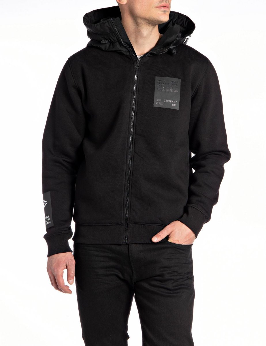 Replay Hoody Black - M6278 098L - Shazem - MENS HOODYS - REPLAY