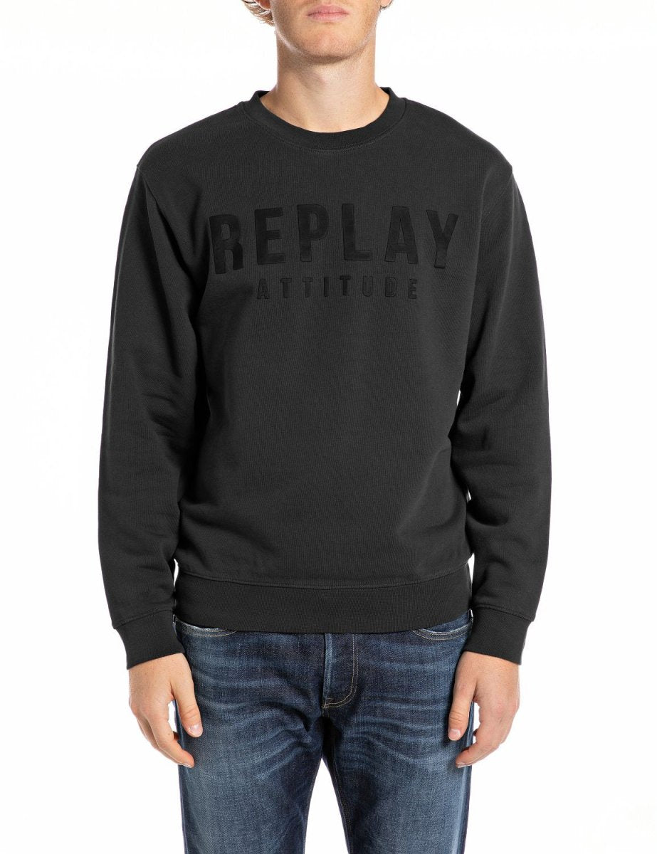 Replay Hoody Black - M6975 - Shazem - MENS HOODYS - REPLAY