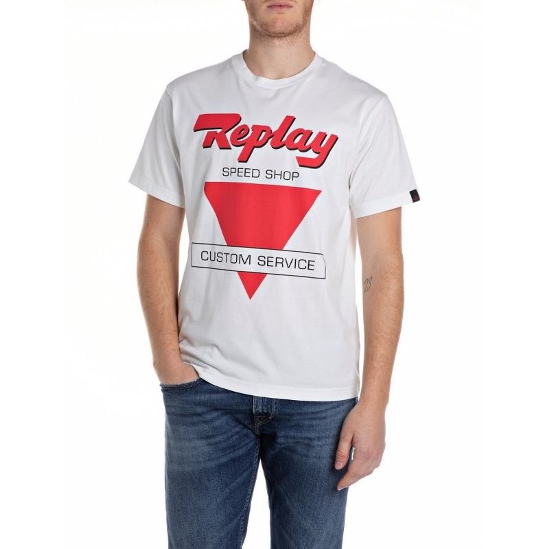 Replay M3051 Tee White - Shazem - MENS T - SHIRTS - REPLAY