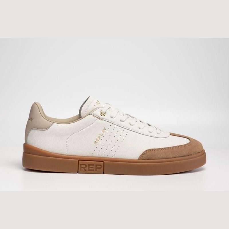 Replay Polys Scent Off - White/Pecan - Shazem - MENS SNEAKERS - REPLAY