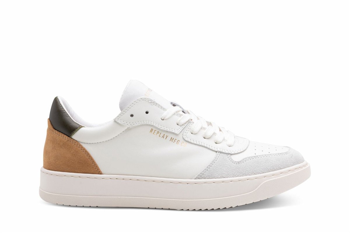 Replay Reload City Off - White Tan Green - Shazem - MENS SNEAKERS - REPLAY