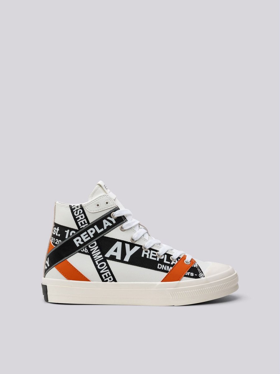 Replay Snap Tapes White - Shazem - MENS SNEAKERS - REPLAY