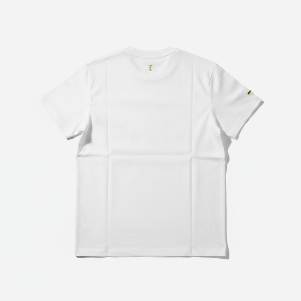 White Arbiter Vicenzo men's T-shirt with a classic fit and crew neckline, featuring the Arbiter logo on the front.
