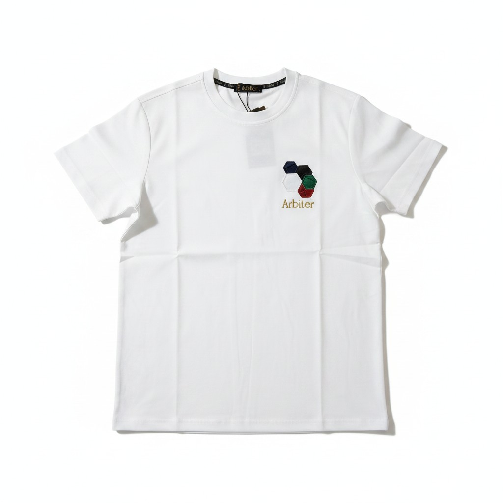 White Arbiter Vicenzo men's T-shirt with a classic crew neck and subtle logo detail.