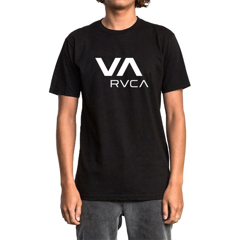 Rvca Logo Tee Black/White - Shazem - MENS T - SHIRTS - RVCA
