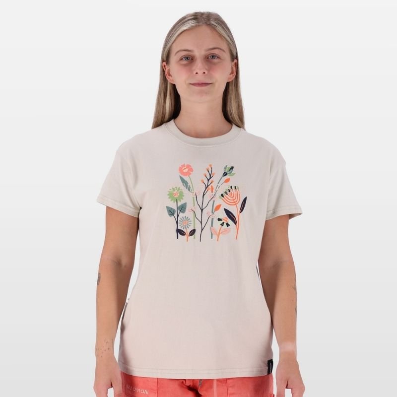 Salomon Foever Young Tee Stone - Shazem - WOMENS T - SHIRTS - SALOMON