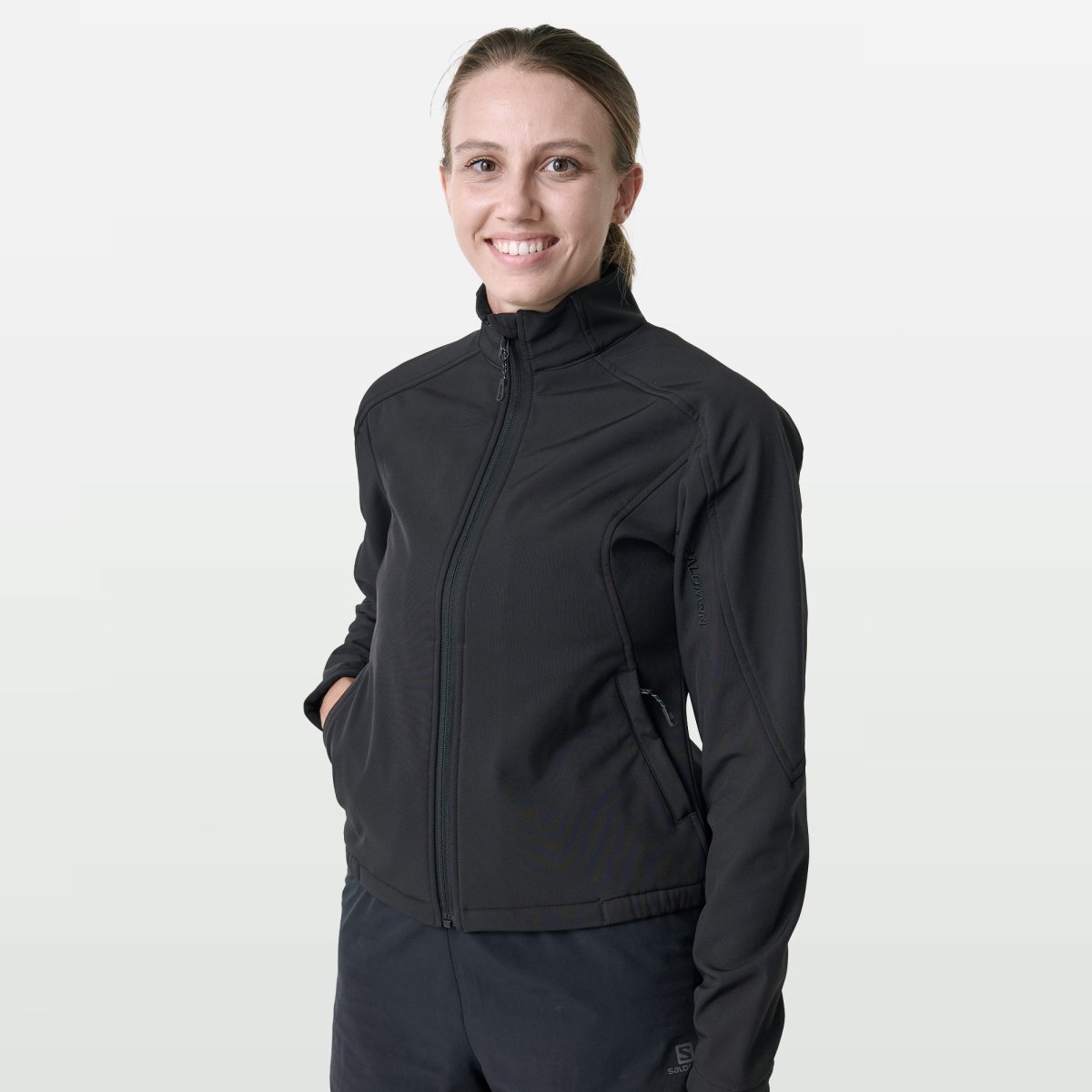 Salomon Raven Softshell Jacket Black - Shazem - WOMENS JACKETS - SALOMON