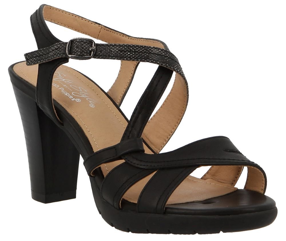 Soft Style Evette Black - Shazem - WOMENS SANDALS - SOFT STYLE