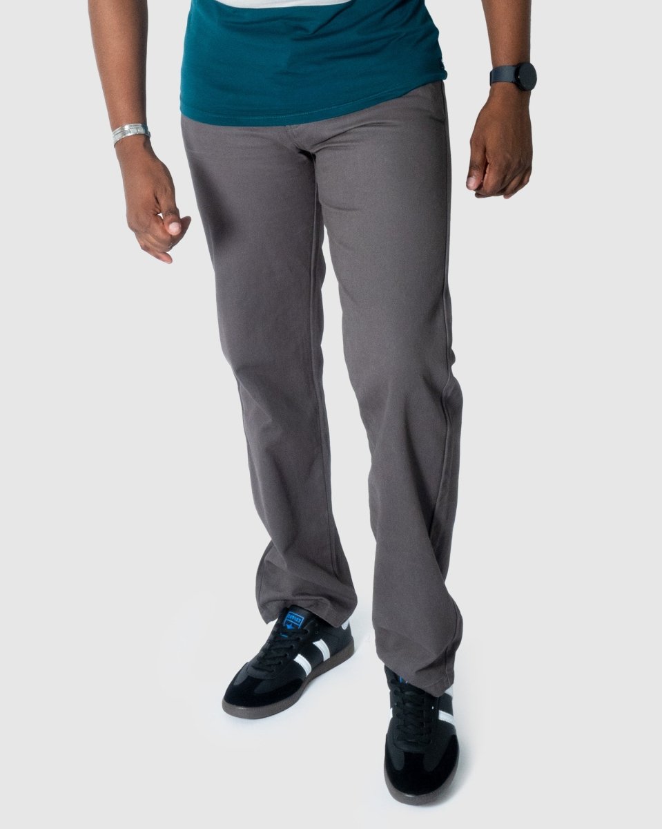 Men's Soviet Voyager 2 No5 charcoal jeans with slim fit design and classic denim texture.