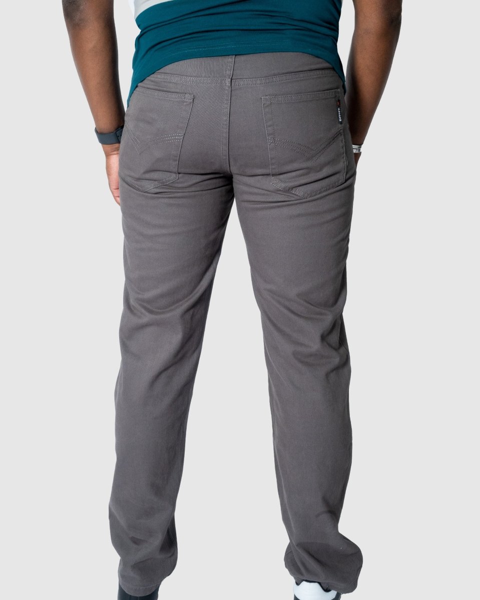 Soviet Voyager 2 No5 men's jeans in charcoal color, featuring a modern fit and classic denim style.