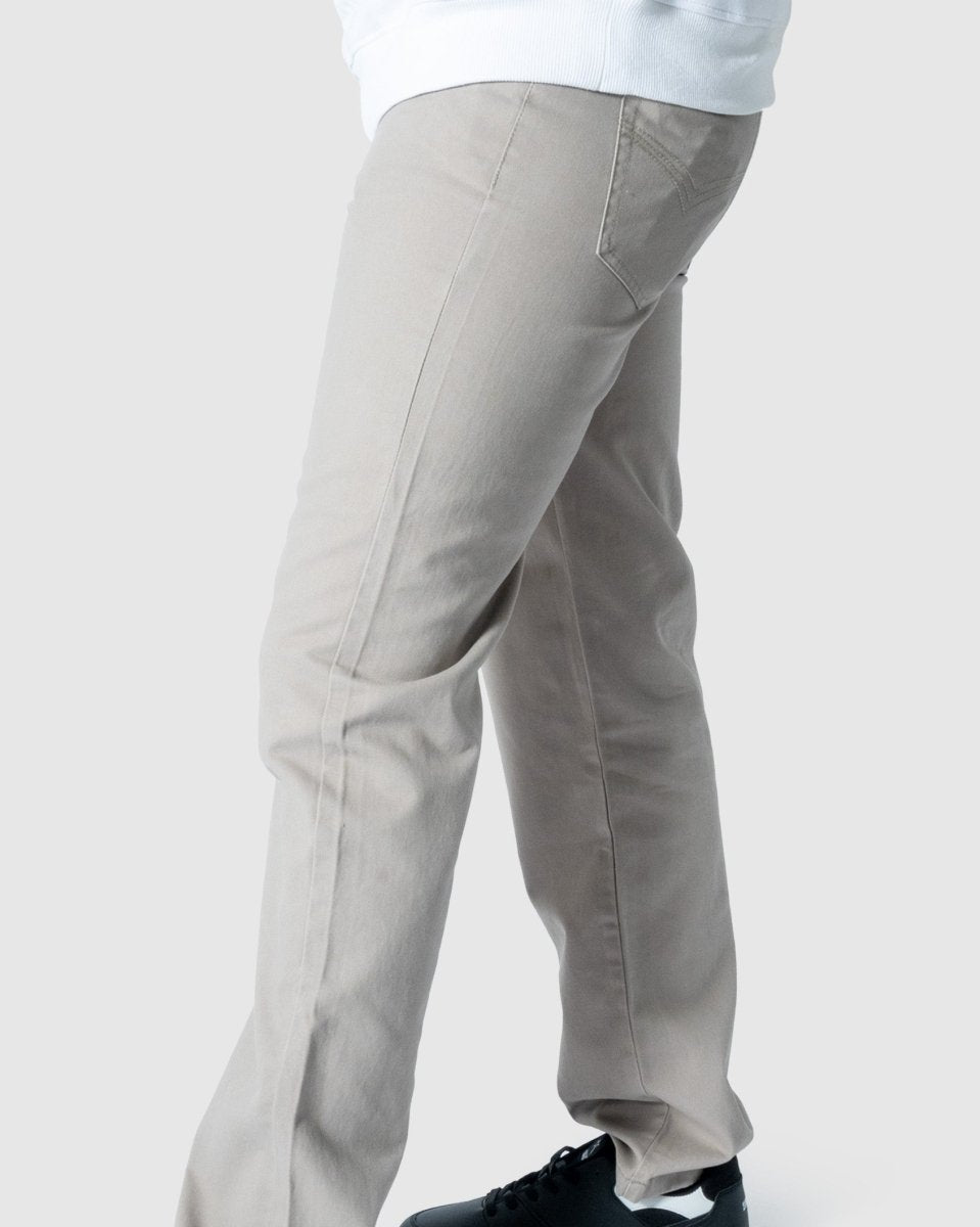 Soviet Voyager 2 No5 Stone men's jeans with distressed finish and classic fit, featuring a stone-washed denim look.