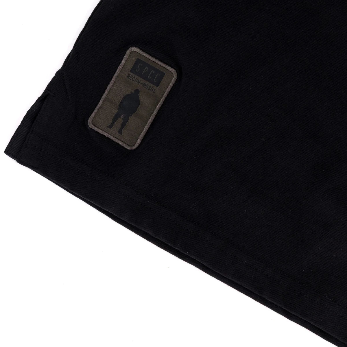 Black SPCC Recon Berrett T-shirt for men, featuring a comfortable fit and stylish design, shown in the product image.