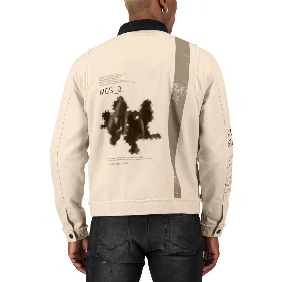 Men's SPCC Recon Dune Force Jacket in off-white with a modern, tactical design and adjustable hood.