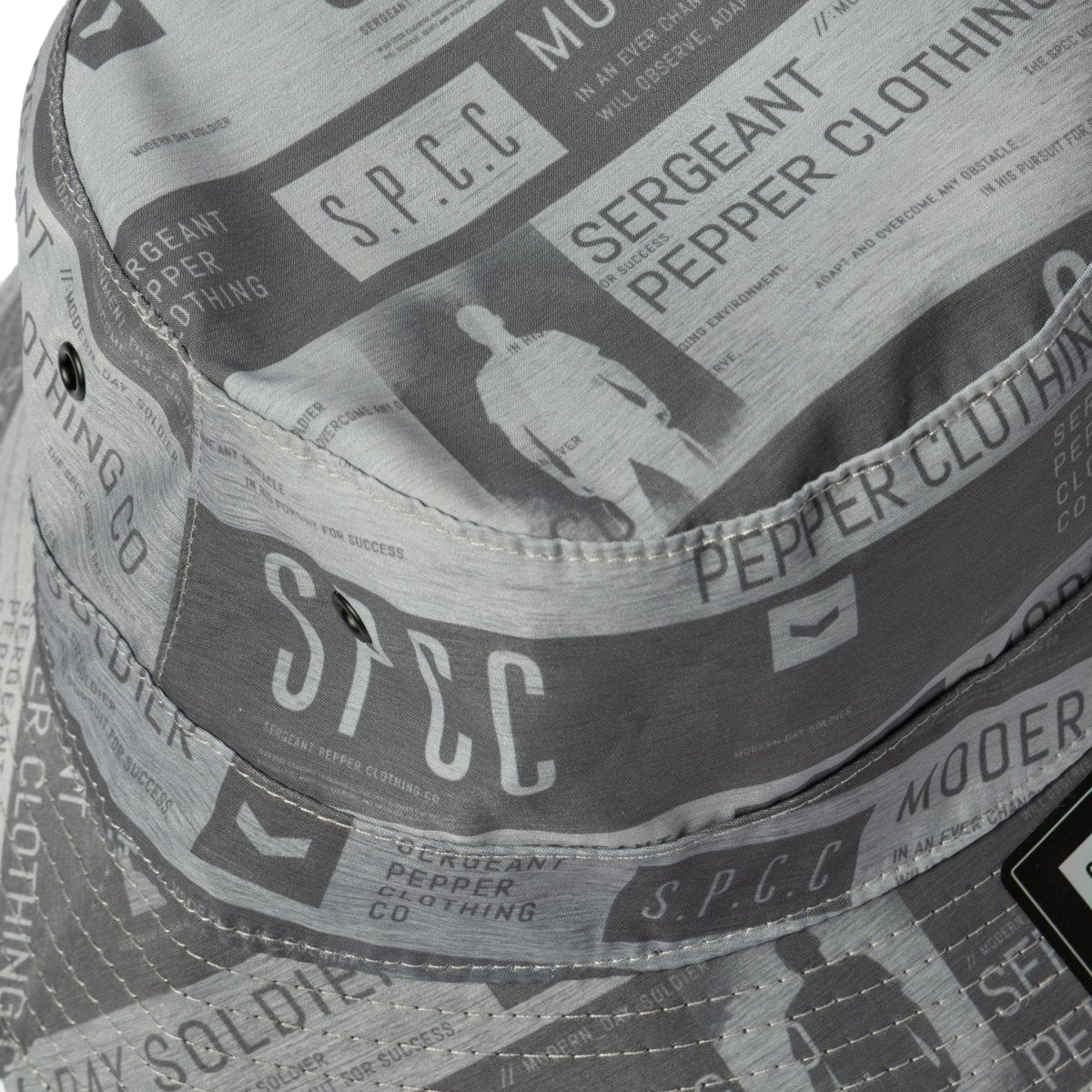 Black SPCC Rowan men's bucket hat made of durable fabric, featuring a wide brim and casual style for everyday wear.