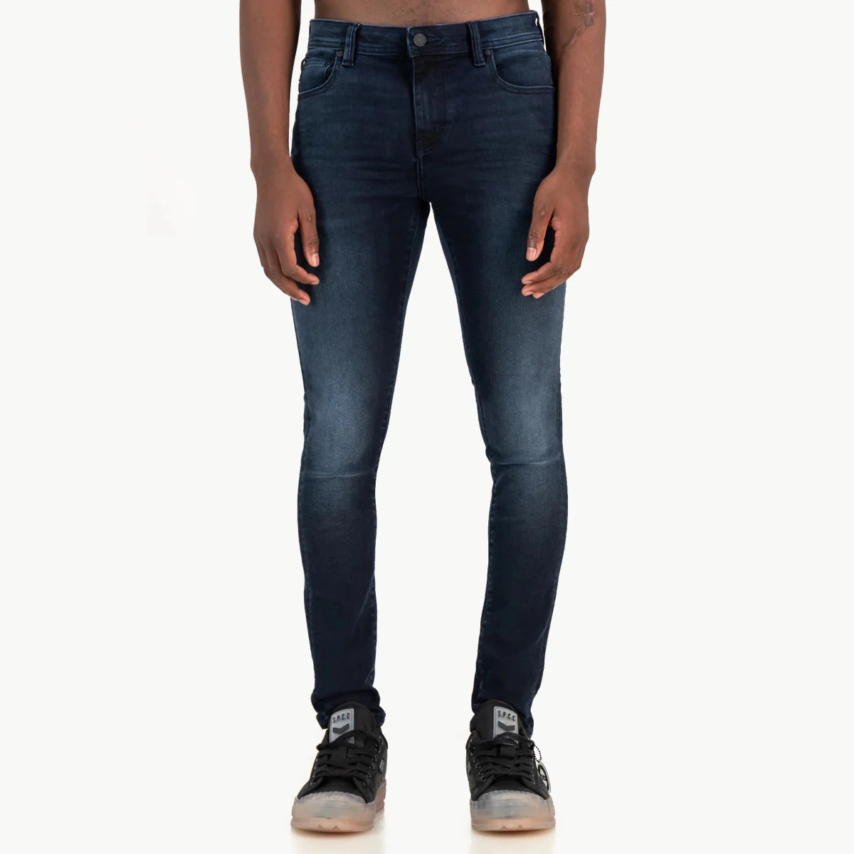 Men's SPCC Royale Indigo Jeans showing slim fit design, classic five-pocket style, and durable denim fabric.