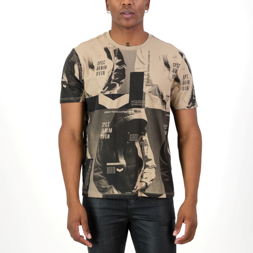 SPCC Taupin Tee Brown - Shazem - MENS T - SHIRTS - SPCC