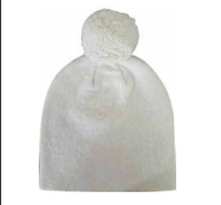 Plain white men's beanie by Strachan, soft knit headwear with a snug fit, perfect for casual winter style.
