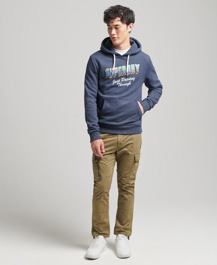 SUPERDRY CM VINTAGE TRAVEL HOOD VINTAGE NAVY - Shazem - MENS HOODYS - SUPERDRY